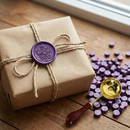 300 Stukse Wasbolletjes met Smeltlepel, Paars Octagonaal Wax Seal Set voor Stempels, Uitnodigingen, Kaarten en Trouwen — thumbnail 3
