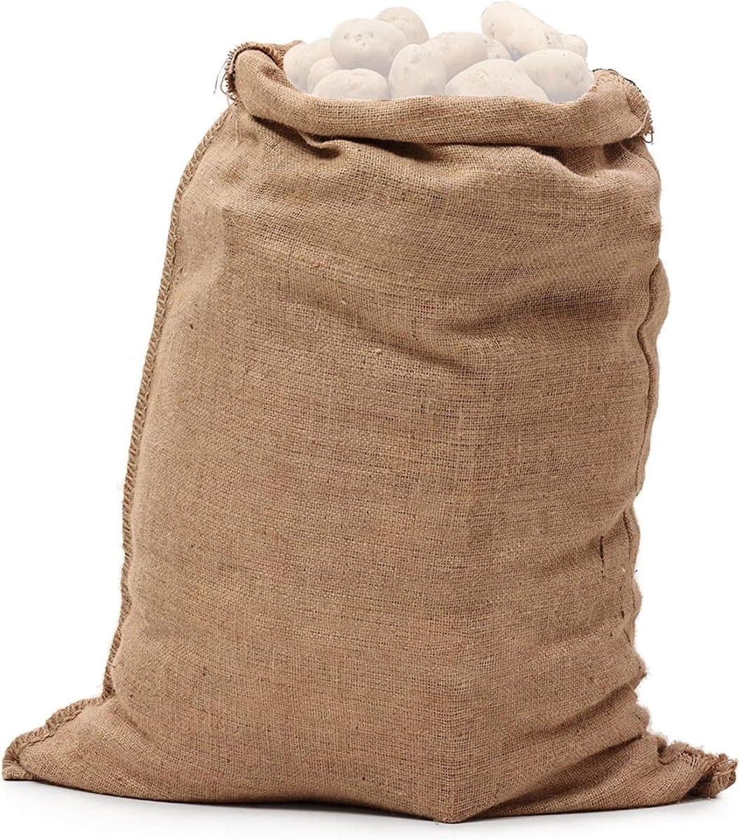 Juten Zak - Aardappelzak Speelzak - Spelletjes Organiseren - Ademend Sterk Jute - 40x60 cm - Natuurlijk — afbeelding 1