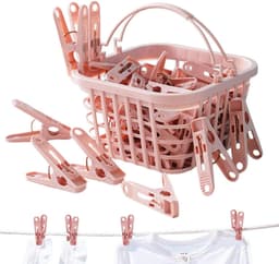 Wasknijpers - Kledingklemmen - Was ophangen - Windbestendig ontwerp - 50 stuks - Roze — thumbnail 1