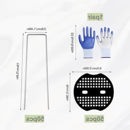 Set van 50 Grondankers met Extra Sterke Pegs, Gegalvaniseerde Grondankers en Bodemdoek voor Tuin en Landschap — thumbnail 3