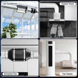 Afvoerslang - Ventilatieslang - Lucht Afvoeren - 5-Laags Isolatie - 150mm x 3m - Wit — thumbnail 5