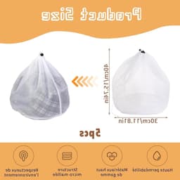 Vijfdelige wasnet voor wasmachine – 30 x 40 cm, fijnmazige waszak met trekkoord voor ondergoed, sokken en handdoeken, ideaal voor delicate was. — thumbnail 5