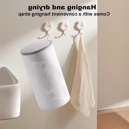 2 pieces mesh washing bag - shoe wash bag - laundry net for sneakers - reusable cleaning - travel organisation bag - washing machine — thumbnail 2