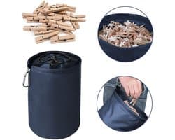 Wasknijper Zak Opbergzak - Grote Capaciteit 150-200 Knijpers - Duurzaam Oxford Polyester - Met Haak & Trekkoord - Voor Wasrek & Buiten Gebruik - Knijperhouder, Peg Bag, Wasaccessoire