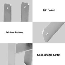 Paalanker H-model - Grondanker Palen - Houtconstructies Plaatsen - Verzinkt Staal Corrosiebestendig - 81x600mm 6 Stuks — thumbnail 2