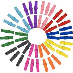 GELLDG Houten Wasknijpers - Mini Klemmen - 10 Kleuren Natuurlijk Hout - Met Roestvrijstalen Veer - 100 Stuks - Geschikt voor Waslijn En DIY Decoratie - Multicolor — thumbnail 1