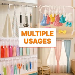 30 stuks - Kledingknijpers - Wasknijpers - Sokkenknijpers - Winddichte knijpers - met kunststof ophangtouw - voor babykleding, broeken, sokken en handdoeken - 5*3,5 cm - wit — thumbnail 3
