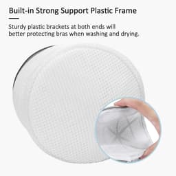 3 stuks - bh-waszakje - mesh waszakken - wasmachine zakken - voor delicate was - fijnmazige lingerie waszakken - ondergoed waszak met ritsen - voor intiem ondergoed - Cilindrische Ritsen Wasmachinetas - grijs - 15*17 cm — thumbnail 2