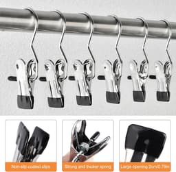 40 Stuks Roestvrijstalen Kleerhanger Knijpers, 360째 Draagbare Antislip Knijpers, Knijpers met Haken, Hangende Kledingknijpers voor Schoenen Handdoeken Sokken Kleding Huis — thumbnail 4