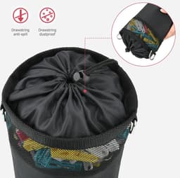 Wasknijperzak met riem - Klem organizer - Wasknijpers opbergen - Handsfree gebruik - Max 200 knijpers - Zwart — thumbnail 4
