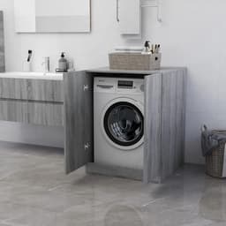 ZEYUAN Washing machine cabinet, washing machine rack, toilet rack, washing machine dryer, cabinet, washing machine cabinet, grey Sonoma 71.5 x 71.5 x 91.5 cm — thumbnail 2