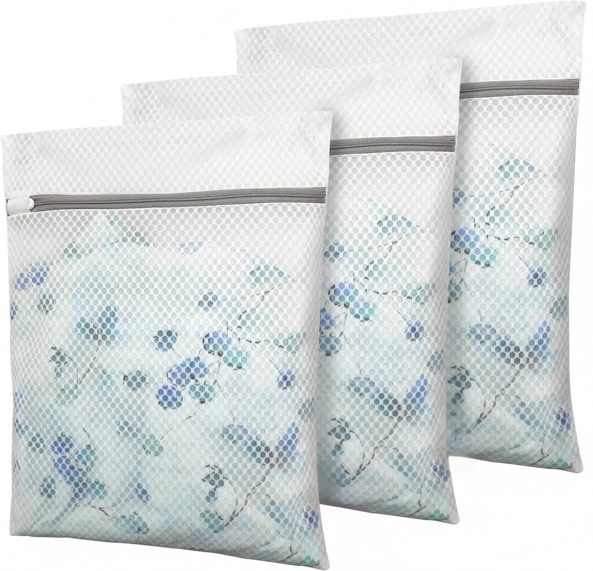 Set van 3 waszakken met grove maas – Maat XL – 50x 60 cm – Beschermende netzakken voor machinewas – Ideaal voor truien, lingerie, donsjassen en kleding – Geschikt voor ondergoed, sokken en delicate was — afbeelding 1