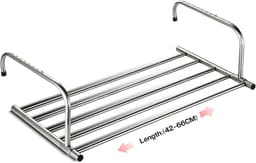HEZIVO® Handdoekrek Radiator - Droogrek Badkamer en Verwarming - Wasrek Balkon - Uittrekbaar 42-66 cm — thumbnail 1