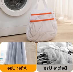 Set van 3 Waszakken van Mesh Stof voor de Wasmachine, Herbruikbare Zak met Rits voor Kleding, Sokken en Ondergoed — thumbnail 5