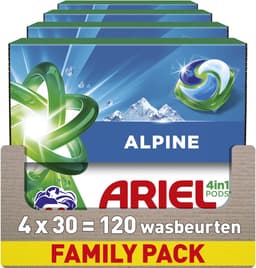 Ariel 4in1 Wasmiddel Pods Alpine - 4 x 30 Wasbeurten — thumbnail 1