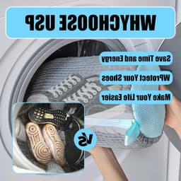 Pockets voor schoenen in de wasmachine, microvezel, 360° bescherming, herbruikbaar, ideaal voor sportschoenen en sneakers — thumbnail 3