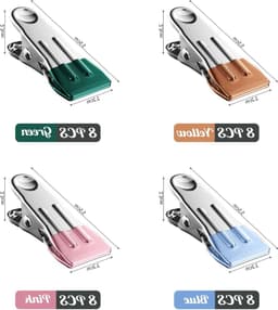 Roestvrijstalen Wasknijpers Set van 32 Stuks - Duurzame, Antislip en Multifunctionele Klemmen voor Binnen en Buiten — thumbnail 5