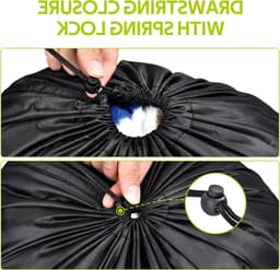 Trekkoord waszakken 2-pack 20 x 24 inch - Duurzame, opvouwbare waszakken voor vuile kleding, speelgoed en kampeerspullen - Ideaal voor studenten en op reis — thumbnail 4