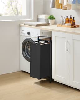 VASAGLE - Wasmand - Wasmand met Plank - Wassen Organizer - Oxford Stof - Metalen Frame — thumbnail 3