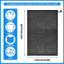 Grote waszakken van netstof 70 x 90 cm met trekkoord, herbruikbaar voor wasmachine, kleding en beddengoed — thumbnail 4