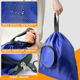 Vouwbare Waterdichte Waszakken voor Reizen - 2 Stuks, Ideaal voor Camping en Opbergen van Vuile Kleding (53 x 52 cm) — thumbnail 4