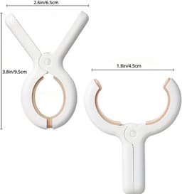 Wasknijpers Kunststof - Handdoek Clips - Was Ophangen - Lichtgewicht Ontwerp - 100 Stuks - Wit — thumbnail 5