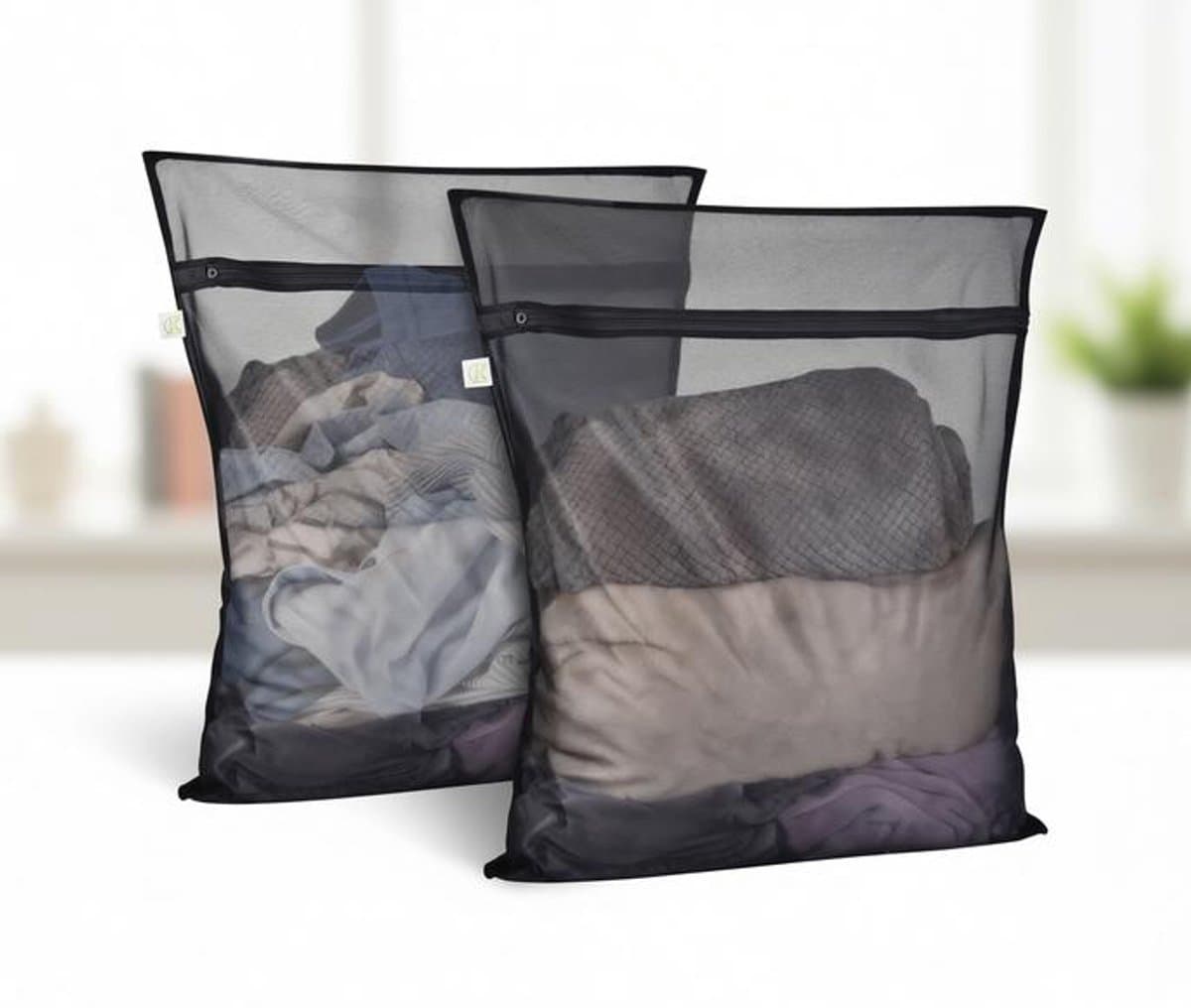 Maison Elara Waszakken voor wasmachine 2-pack - Zwart - 40x50 cm — afbeelding 1