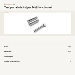 Dailygoods- Tandpastabuis Knijper 2 Stuks - Roestvrij Staal - Multifunctioneel - Handig in Gebruik - Duurzaam - Geschikt voor Buis van 3,15 Inch - Tandpastadispencer — thumbnail 5