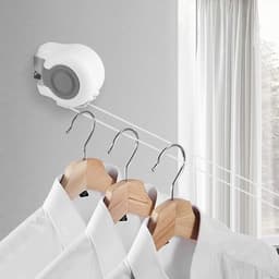 Dailygoods- Waslijn Uittrekbaar 13 Meter - Wanddroogrek - Ruimtebesparend - Drooglijn Binnen/Buiten - Duo-Haspel - Zwaar Uitgevoerd — thumbnail 3