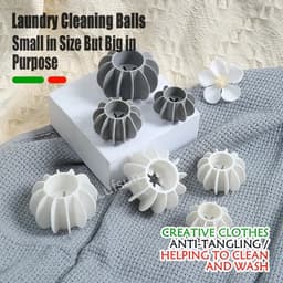Wasballen - 6 stuks - Siliconen - Wasdrogerballen - Drogerballen - Wasdroger Droogballen – Wasdroger - Dryer Balls - Herbruikbare - Voor Tidy Kleding Anti Winding - 6*3.5cm - Wit+Zwart — thumbnail 4