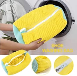 NTHProducts - Schoenwaszak - Herbruikbare waszak voor schoenen - Beschermt tijdens het wassen - Geel - Wasmachinebestendig - Geschikt voor alle soorten... — thumbnail 5