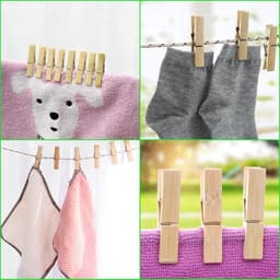 400 Stuks Houten Wasknijpers 6 cm - Duurzame Mini Clips voor Was, Kantoor Memos en Creatieve Projecten — thumbnail 5