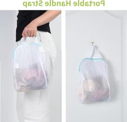 2 stuks wasnetten met handvatten, 10 x 12 inch wasnet voor wasmachine, ideaal voor lingerie, sokken en babykleding — thumbnail 5