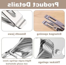 Sterke Grote Wasknijpers van RVS, Winddichte Klemmen voor Zware Kleding en Wasgoed (50 Stuks, 5 x 1,2 cm) — thumbnail 2