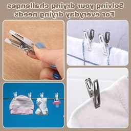 Sterke Grote Wasknijpers van RVS, Winddichte Klemmen voor Zware Kleding en Wasgoed (50 Stuks, 5 x 1,2 cm) — thumbnail 3