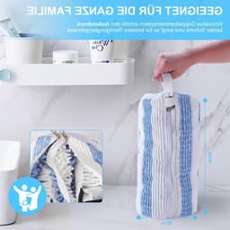 Waszak voor Schoenen met Dubbele Rits en Vakken - Ideaal voor Sneakers en Schoenonderhoud, Bescherming en Reiniging (Blauw + Wit) — thumbnail 4