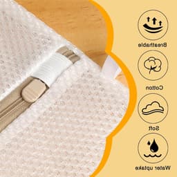 Set van 2 Waszakken voor de Wasmachine met Sluiting voor Gevoelige Kleding, Ondergoed, Sokken en Beddengoed - 18 x 20 cm — thumbnail 5