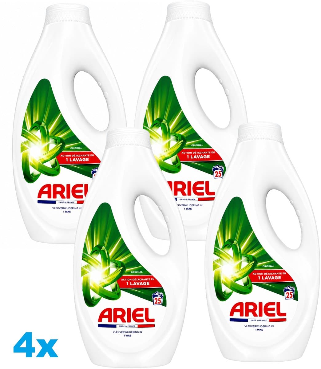 Ariel Original Wasmiddel Voordeelverpakking – 4 Flessen – 100 Wasbeurten — afbeelding 1
