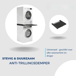 TIM® Tussenstuk Wasmachine Droger - Stapelkit - Tussenstuk Wasmachine en Droger - Tussenstuk Wasmachine Droger Zwart - Tussenstuk Wasmachine Droger Aeg - Zwart - 54cm x 60cm x 8cm — thumbnail 2