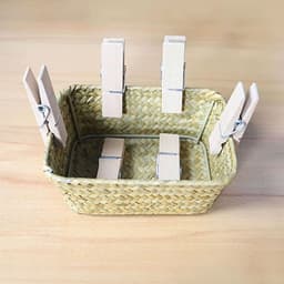 Knijper Werkset - Fijne Motoriek Speelgoed - Ontwikkeling Vaardigheden - Natuurlijke Materialen - 15cm Mand - Natuurlijk — thumbnail 3