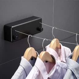 Dailygoods- Waslijn Uittrekbaar 4 m - Wandwaslijn - Intrekbaar - Ruimtebesparend - Maximaal 15 kg - Kunststof/Ruimtealuminium - Drooglijn — thumbnail 2