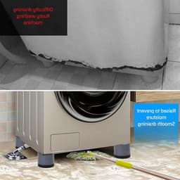 Set van 4 Antivibratie Voetkussens voor Wasmachines, Rubber Vibration Dampers van 8 cm, Geluiddempende Mat voor Wasmachines en Drogen — thumbnail 3
