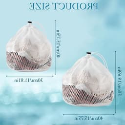 Set van 2 wasnetten met trekkoord voor delicate kleding, ideaal voor wasmachine en reizen, 11.8"x15.8"/15.8"x19.7 — thumbnail 5