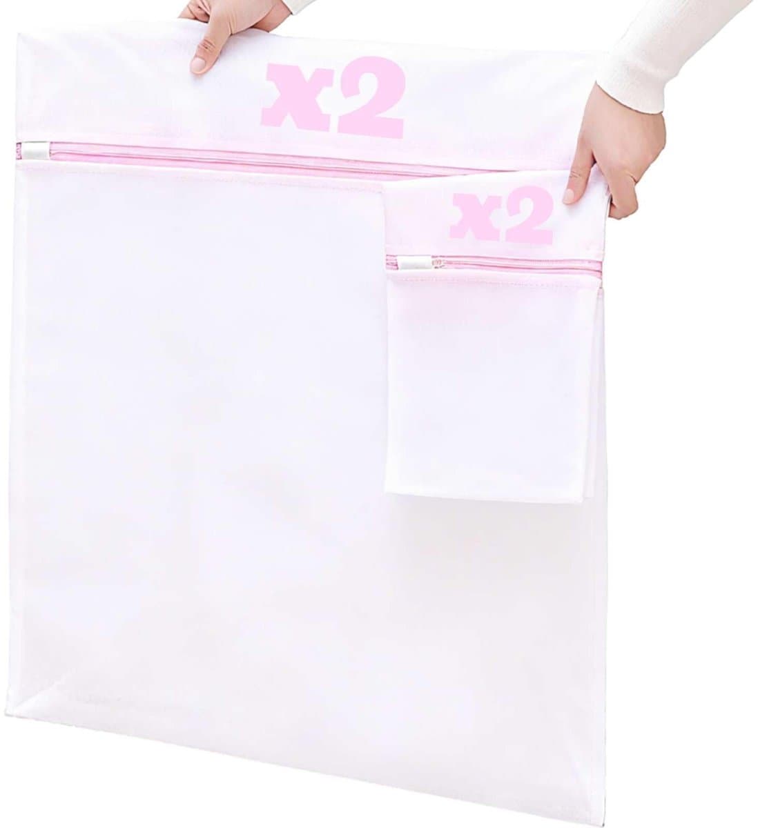 Dailygoods- Wasnet Set van 4 - Extra Grote Wasnetten - 2 Maten Waszakken - Bescherming voor Kleding - Machinewasbaar - Duurzaam Polyester - Waszak — afbeelding 1