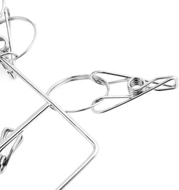 Dailygoods- Sokkendroger set van 2 - Roestvrij Stalen - 35 x 28 cm - Hangend - 40 Klemmen - Ideaal voor Camping/Balkon - Wasrek — thumbnail 3