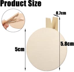 Dailygoods- Knijpers Miniatuur - Houten Knijpers - 50 Stuks - Ronde Klemmen - 5 x 5,8 cm - Duurzaam Hout - Houten Clips — thumbnail 5