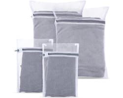Dailygoods- Waszak - 4 Stuks - Mesh Waszakken met Rits - 30 x 20 cm / 40 x 30 cm - Ondergoed / Bh's / Sokken - Duurzaam Polyester - Bescherming tegen Verkleuren - Wasmachinezak