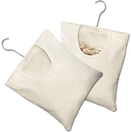 Dailygoods- Wasknijperzak Duurzaam - Wasknijpertas - Opbergtas - Hangende Wasknijperzak - 2 Stuks - 27 x 32 cm - Beige — thumbnail 3