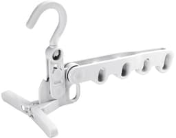 Dailygoods- Droogrek Stevig - Opvouwbaar - Draagbaar - 5 Ophanggaten - Voor Over de Deur - Duurzaam Kunststof - Kledingrek — thumbnail 2