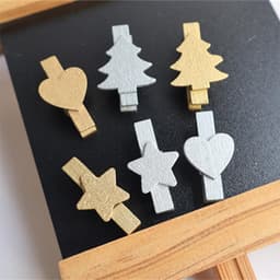 Dailygoods- Houten Wasknijpers 50 Stuks - Decoratieve Klemmen - Kleine Knijpers - Houten Klemmen - Knutselklemmen - Geschikt voor Feestdecoraties — thumbnail 3